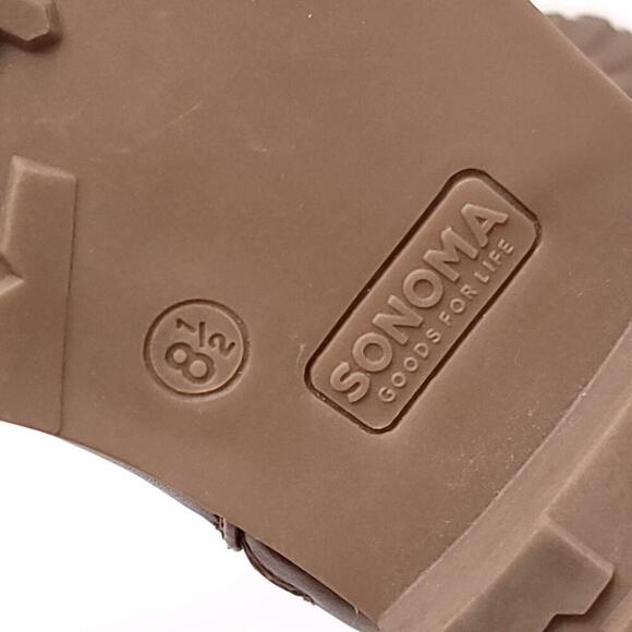 Sonoma Boots Size 8.5 Goods For Life Cognac Zip Up Boot Bootie Fall Womens Shoe - Picture 9 of 12